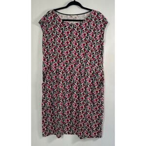 Boden Size 20 22R Women's Florrie Floral Cotton Jersey Dress Pockets Plus Size